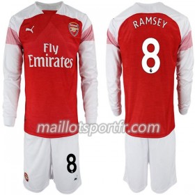 Maillot de Foot Arsenal FC Aaron Ramsey 8 Enfant Domicile 2018/19 ML